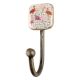 Pink and Gold Flamingo Square Ceramic Iron Wall Hook